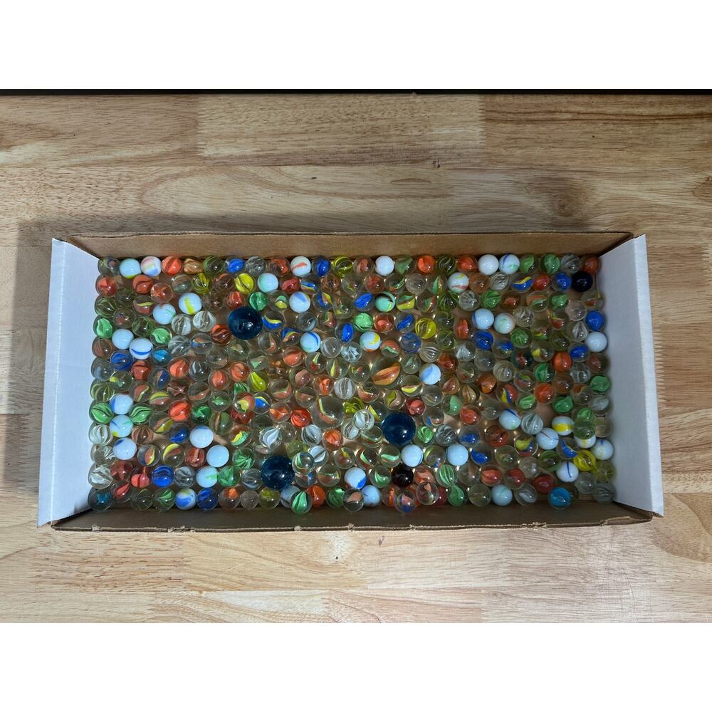 Lot Of Vintage Marbles Various Types And Sizes Estate Find 3 lbs Unsorted